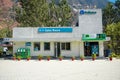 Kullu, Himachal Pradesh, India: April 2021- Reliance Petrol pump sales room or officenear Aut Kullu on the bank of river Beas. Royalty Free Stock Photo