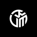 KUM letter logo design on black background. KUM creative initials letter logo concept. KUM letter design