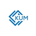 KUM letter logo design on white background. KUM creative circle letter logo concept er design