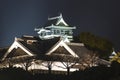 Kumamoto Castle night view Royalty Free Stock Photo
