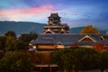 Kumamoto Castle\'s history dates to 1467. In 2006, Kumamoto Castle was listed as one of the 100 Fin Royalty Free Stock Photo