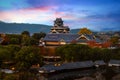 Kumamoto Castle\'s history dates to 1467. In 2006, Kumamoto Castle was listed as one of the 100 Fin Royalty Free Stock Photo