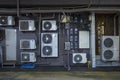 Outdoor electricity supply and air conditioning units in Kumamoto