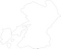 Kumamoto Japan outline map