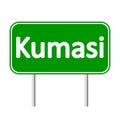 Kumasi road sign. Royalty Free Stock Photo