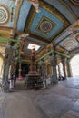 Kumbakonam, Tamil Nadu, India 15 March 2022 Temple interior view of Adi Kumbeswarar Temple, Kumbakonam, Tamil Nadu, India