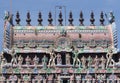 The Kumbam on top of the Kumbeswarar temple Gopuram. Royalty Free Stock Photo