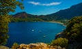 KUMLUBUK, TURKEY: View over Kumlubuk bay on Bozburun peninsula Royalty Free Stock Photo