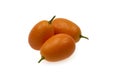 Kumquat Cumquat Fruit on Isolated White Background Close Up Royalty Free Stock Photo