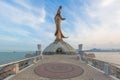 Kun Im statue, Gloden Statue of Guan Yin, the Goddess of Mercy in Taoism, Macau, China Royalty Free Stock Photo