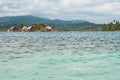 kuna village on island, wooden houses on water, Guna Yala, Panama Royalty Free Stock Photo