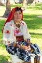 Kuna woman, Panama, traditional dressed, handmade embroidery on the clothes 