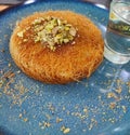 Kunafe Knafeh dessert Royalty Free Stock Photo