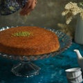 Kunafeh with Pistachios Royalty Free Stock Photo