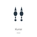 Kunai icon vector. Trendy flat kunai icon from asian collection isolated on white background. Vector illustration can be used for