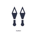 kunai icon on white background. Simple element illustration from asian concept