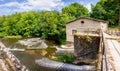 Kunda, LÃÂ¤ÃÂ¤ne-Viru County, Estonia-11JUL2021: Old partially abandoned Kunda hydro electricity plant. Royalty Free Stock Photo