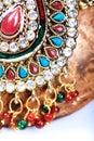Kundan jewellery detail Royalty Free Stock Photo