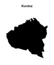 Kunduz outline map Royalty Free Stock Photo