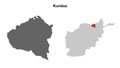 Kunduz outline map Royalty Free Stock Photo