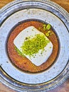 Kunefe, or Kenafeh, traditional Arab dessert.