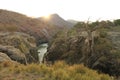Kunene river near epupa falls Royalty Free Stock Photo