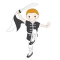 Kung fu boy with sword Royalty Free Stock Photo