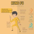 kung fu infographic. Vector illustration decorative design