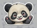 Kung Fu Panda Fun: Big-Eyed Happy Sticker Set with Cute Cartoon Designs