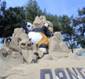 Kung fu panda sand sculpture