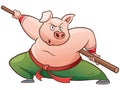 Kung fu pig