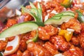 Kung Pao chicken chinese meal at a buffet Royalty Free Stock Photo