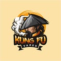 Kungfu vape logo design illustration