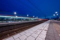 Train passing Hede station.. Royalty Free Stock Photo