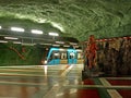Kungstradgarden station of the Stockholm metro, located in the district of Norrmalm Royalty Free Stock Photo