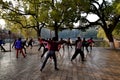 KUNMING, CHINA, FEBRUARY 08, 2017: people are exerciseing in the Kunming Green Lake Park, Kunming.