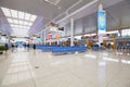 Interior of the Kunmingnan High-speed rail modern train station hall. Royalty Free Stock Photo