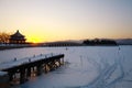 Kunming lake winter Royalty Free Stock Photo