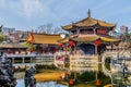 KUNMING-MARCH 13, 2016. Travelers in Yuantong Buddhist temple, Yuantong Buddhist temple is the most famous Buddhist temple in