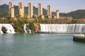 Kunming Waterfall Park in Kunming, China became the largest waterfall park in Asia