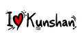 Kunshan city of China love message Royalty Free Stock Photo