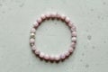 Kunzite bracelet. Bracelet made of stones on hand from natural stone kunzite. Bracelet made of natural stones. Handmade jewelry.