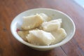 Kupat on a bowl, temanggung traditional food, central java, indonesia Royalty Free Stock Photo