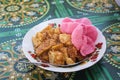 Kupat Tahu is a traditional Indonesian food made from fried ketupat Royalty Free Stock Photo