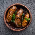 Kupati homemade sausage traditional Georgian dish Royalty Free Stock Photo