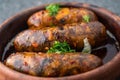 Kupati homemade sausage traditional Georgian dish Royalty Free Stock Photo