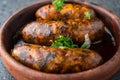 Kupati homemade sausage traditional Georgian dish Royalty Free Stock Photo