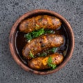 Kupati homemade sausage traditional Georgian dish Royalty Free Stock Photo