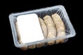 Kupaty (bratwursts) in modified atmosphere packaging (MAP) Royalty Free Stock Photo