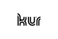 KUR Creative Unique Modern Letter Logo Design. Elegant Monogram Logo Design with Decorative Elements and Typography Royalty Free Stock Photo